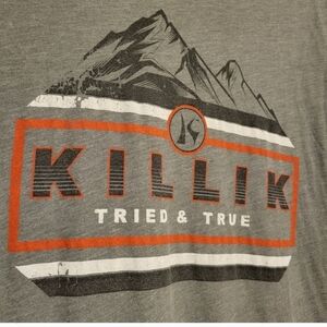 Killik Hunt tried & true mountain grey t shirt mens size medium camo hunting